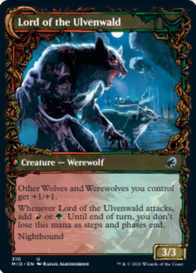 Kessig Naturalist // Lord of the Ulvenwald (MID-310) - Innistrad: Midnight Hunt: (Showcase, Double Faced Transform)