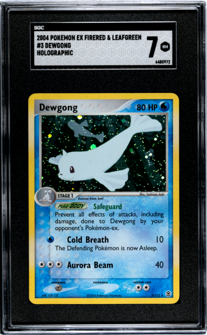 Dewgong 2004 Pokemon Ex Firered & Leafgreen #3 Holographic SGC 7