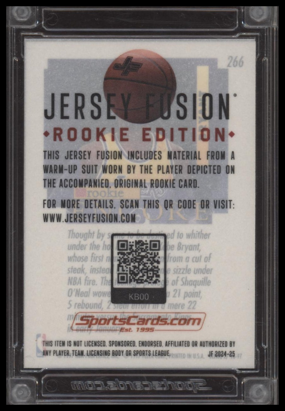 Kobe Bryant Jersey Fusion /5 Warm-Up Suit 4 Quad Patch (Base 1996-97 Ultra #266)