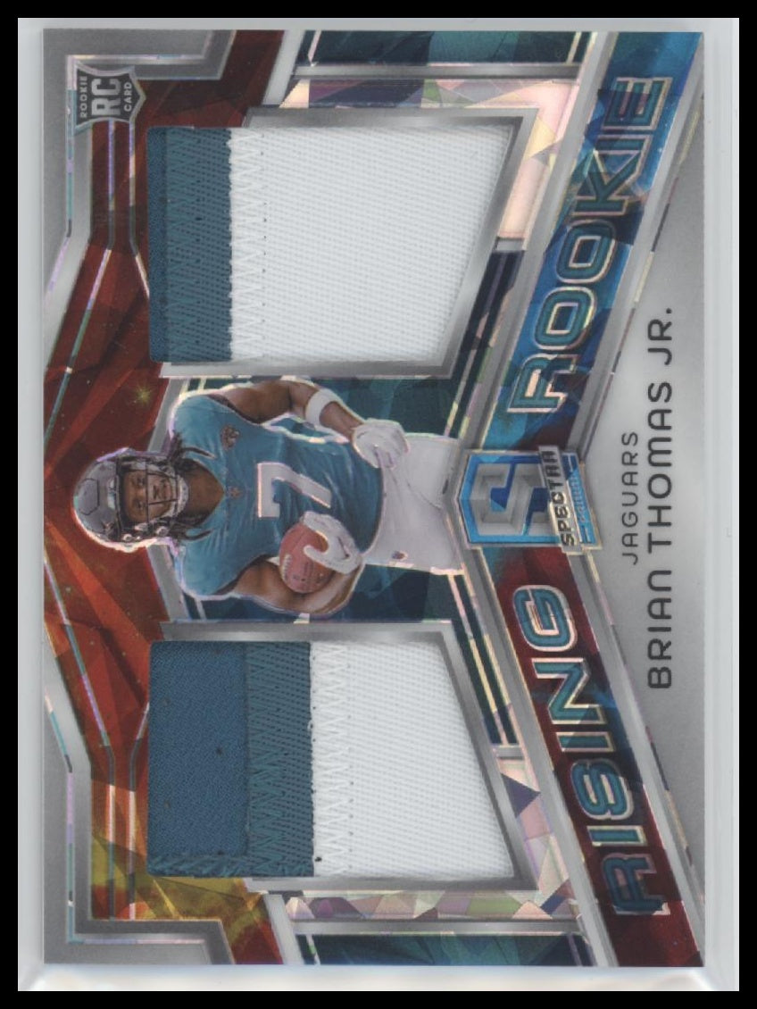 Brian Thomas Jr. 2024 Panini Spectra #RRM-BTJ Rising Rookie Materials Astral /40