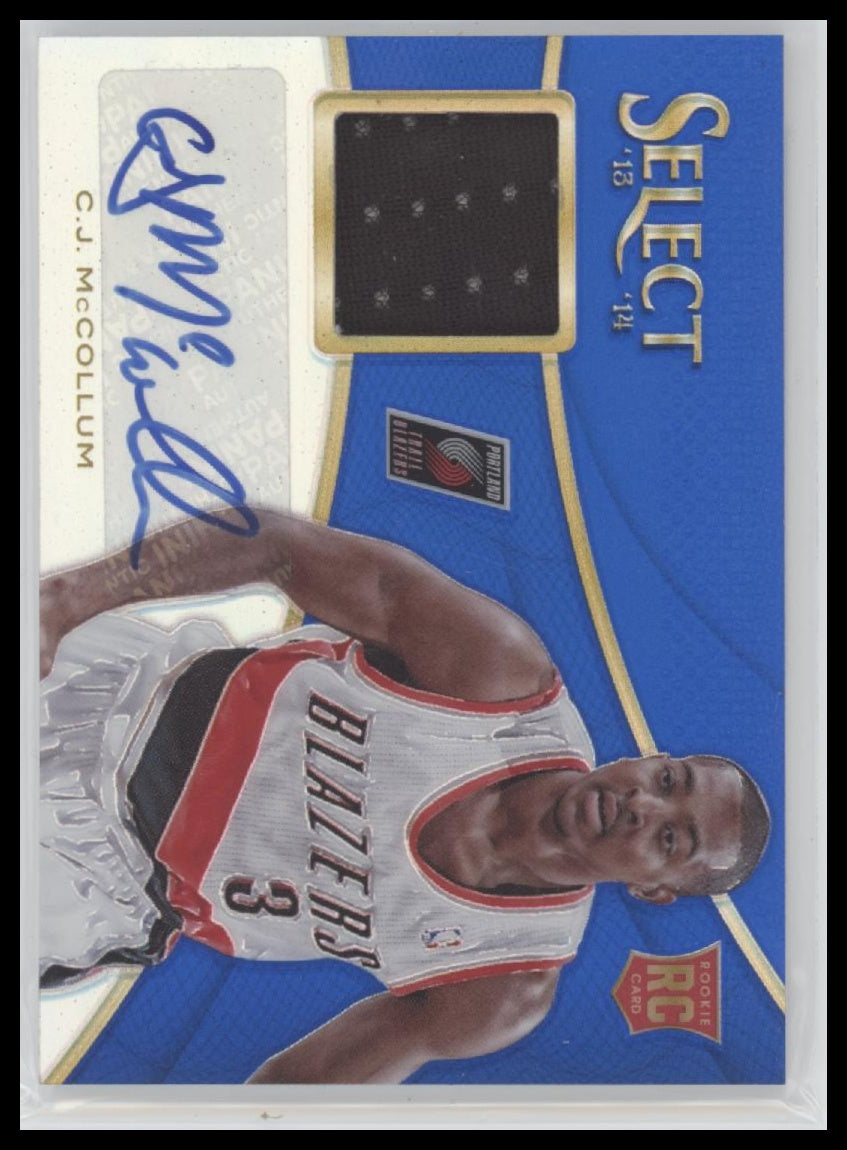C.J. McCollum 2013-14 Panini Select #19 Rookie Jersey Autographs Blue #/35