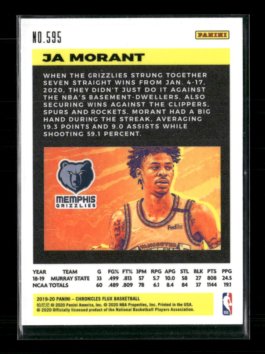 Ja Morant 2019-20 Panini Chronicles #595 Green