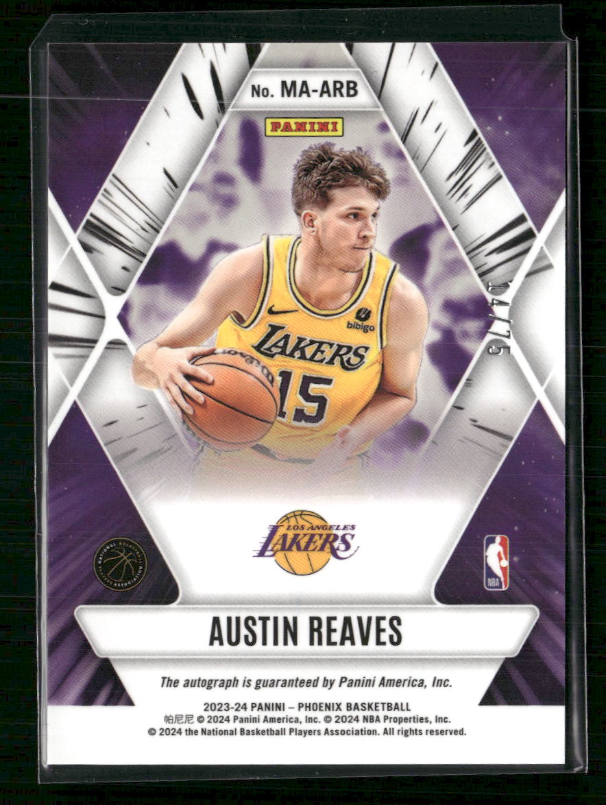Austin Reaves 2023-24 Panini Phoenix #MA-ARB Mythical Autographs Blue