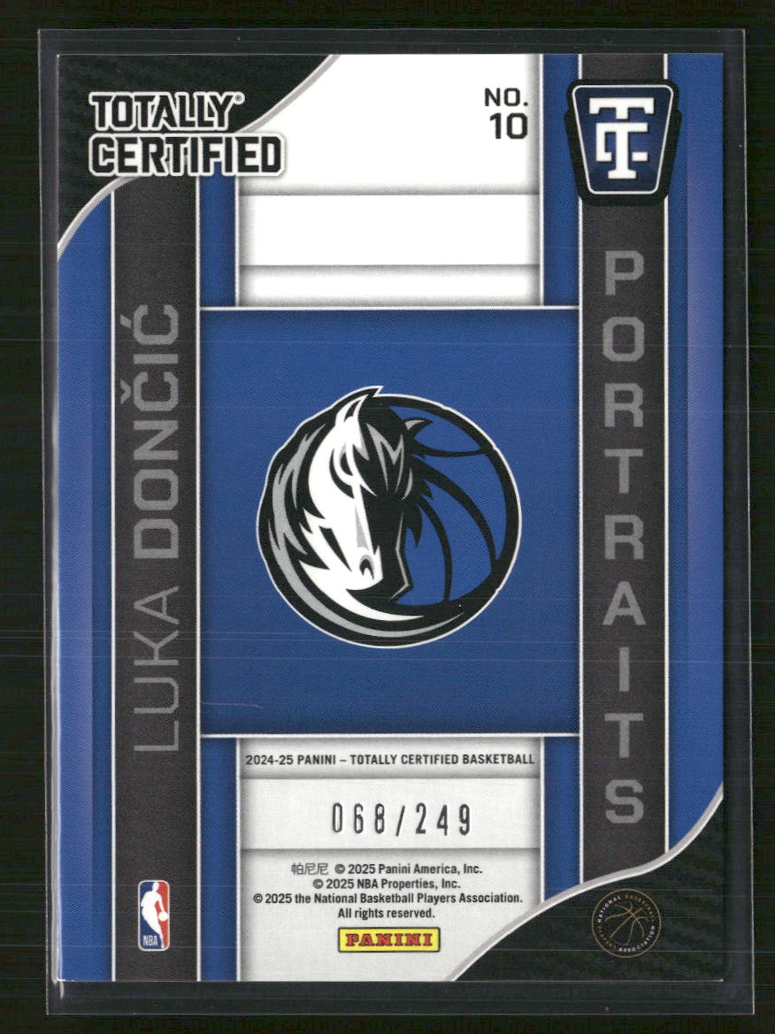 Luka Doncic 2024-25 Panini Totally Certified #10 Portraits