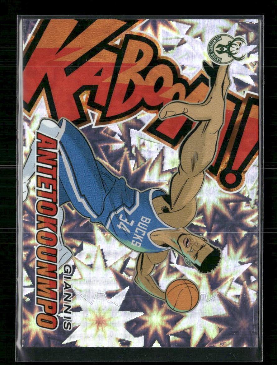 Giannis Antetokounmpo 2024-25 Panini Revolution #8 Kaboom! Horizontal