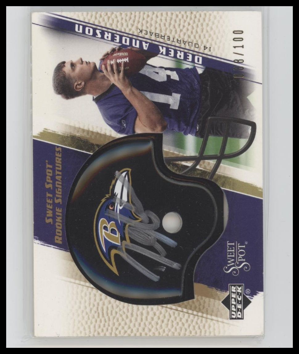 Derek Anderson 2005 Upper Deck Sweet Spot #245 Gold Rookie Autographs #/100