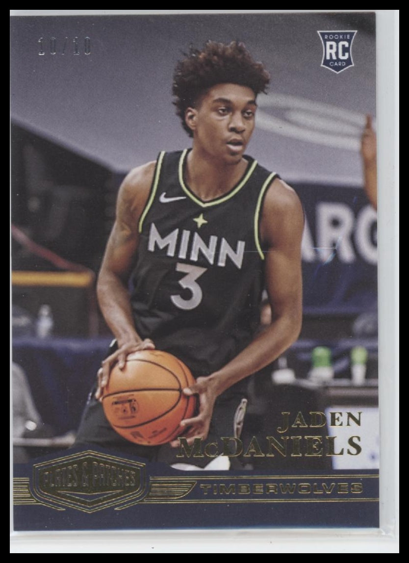 Jaden McDaniels 2020-21 Panini Chronicles #331 Gold #/10