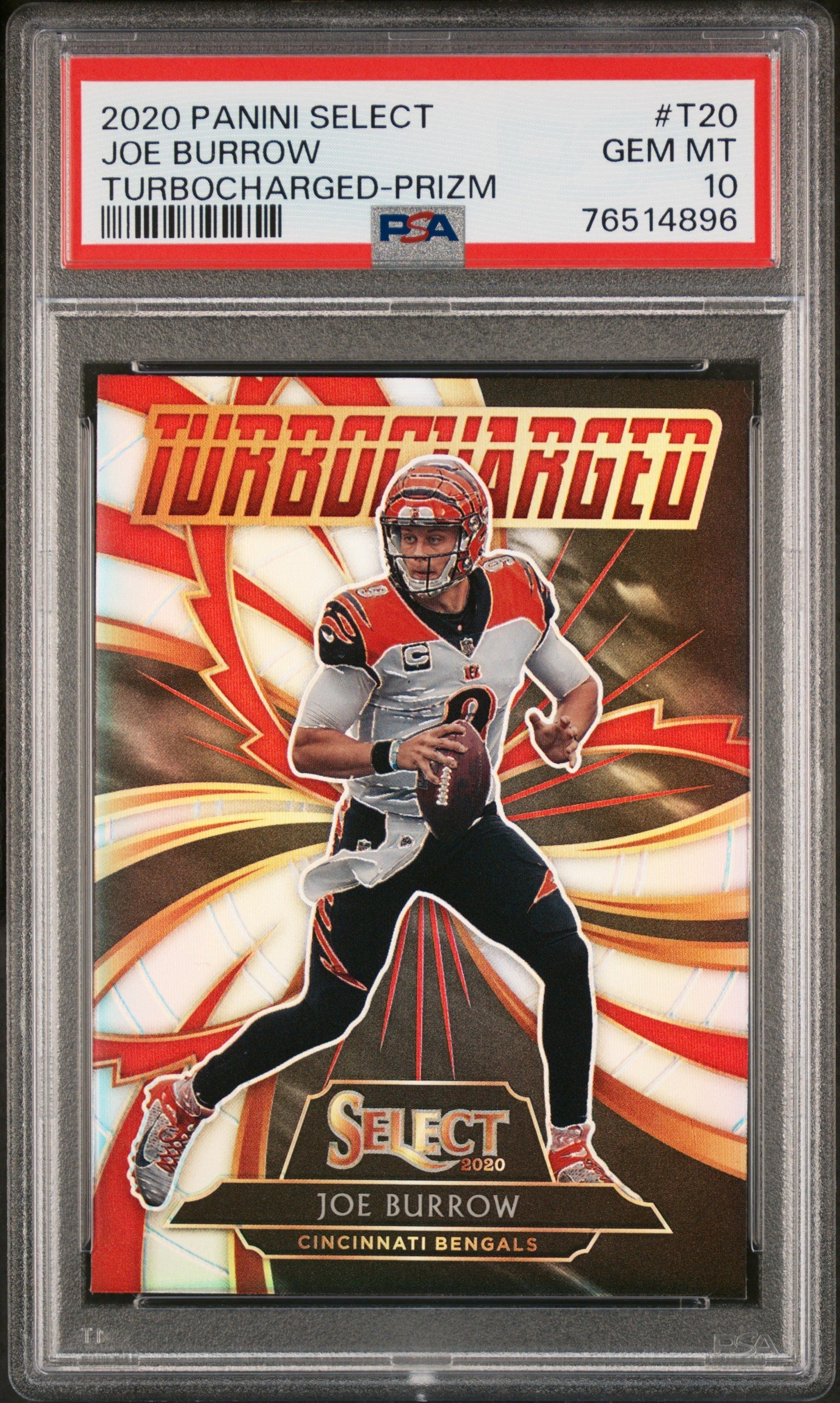 Joe Burrow 2020 Panini Select Turbocharged #T20 Turbocharged-Prizm PSA 10
