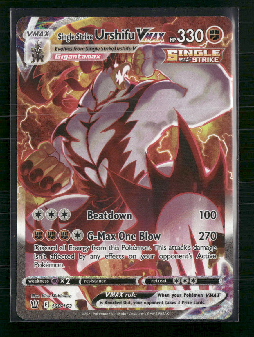Single Strike Urshifu VMAX (Alternate Art Secret) SWSH05: Battle Styles #168/163