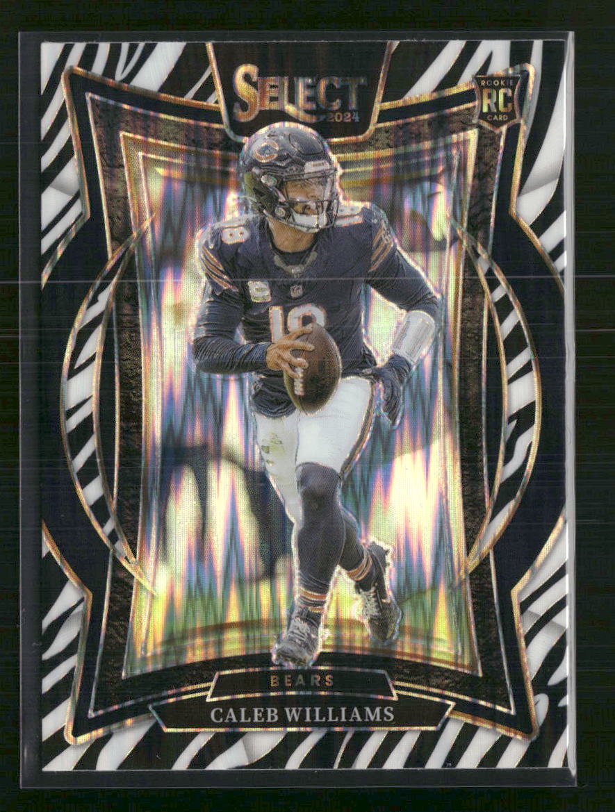 Caleb Williams 2024 Panini Select #25 Zebra Prizm