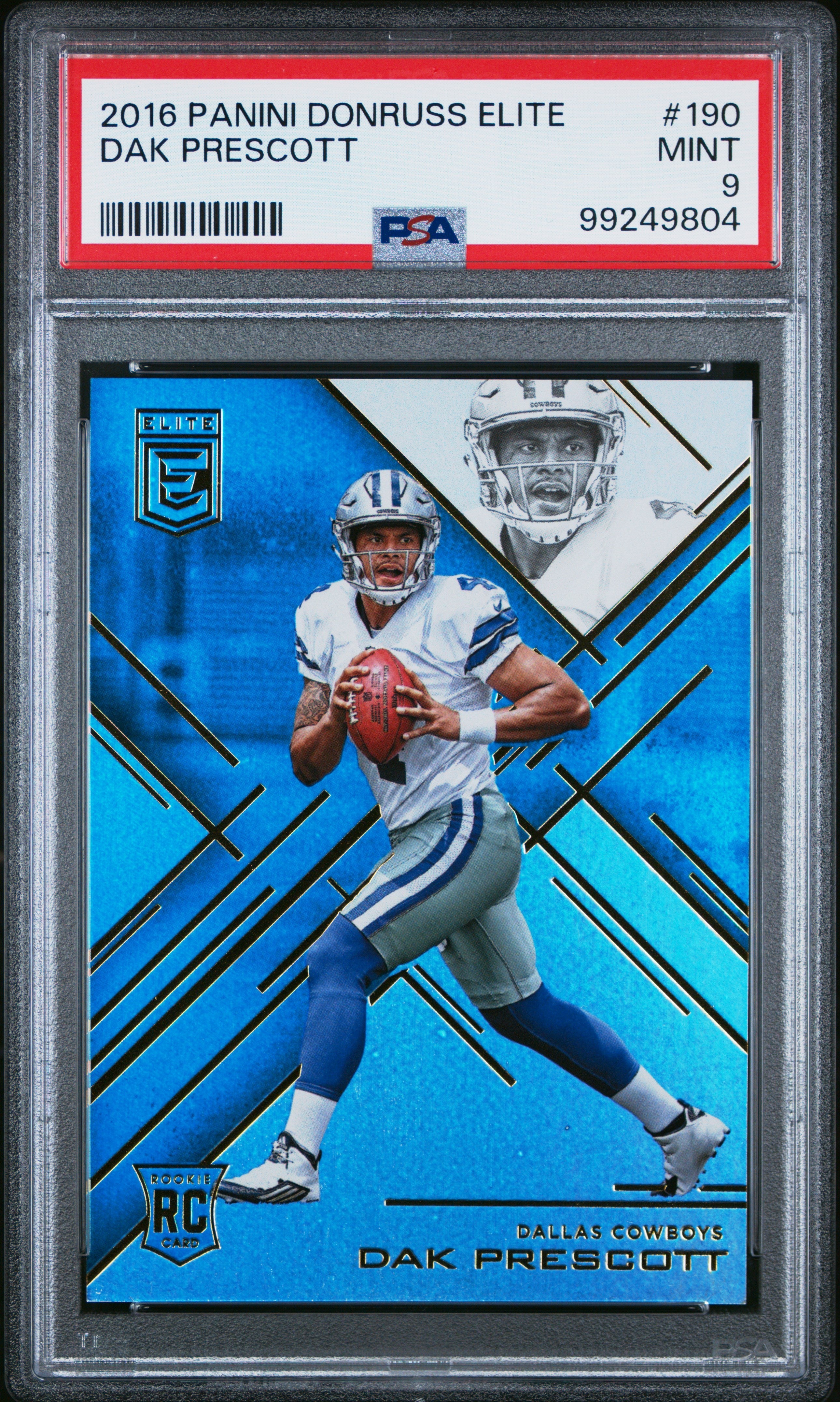 Dak Prescott 2016 Panini Donruss Elite #190 PSA 9