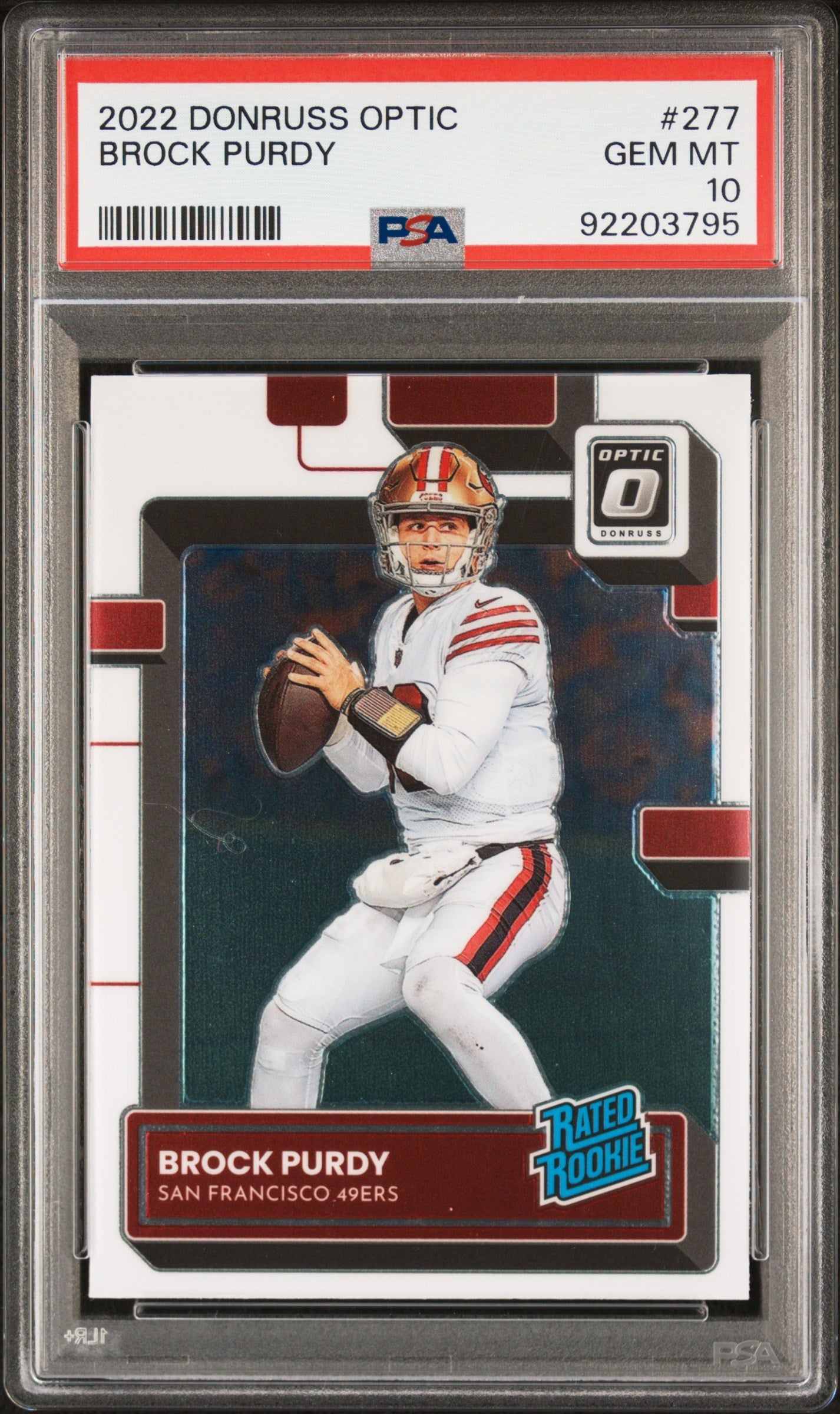 Brock Purdy 2022 Panini Donruss Optic #277 PSA 10