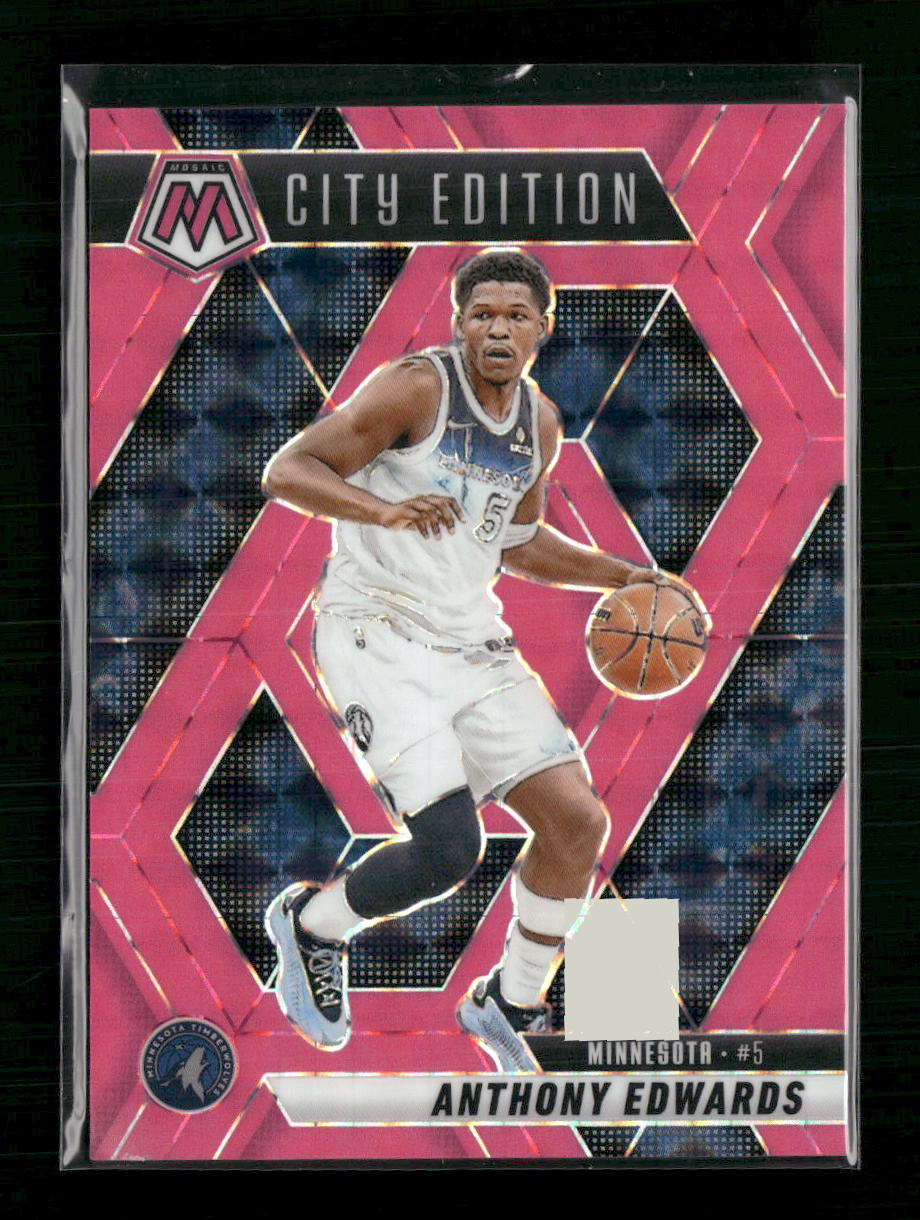 Anthony Edwards 2024-25 Panini Mosaic #279 Pink Fluorescent Mosaic #/10