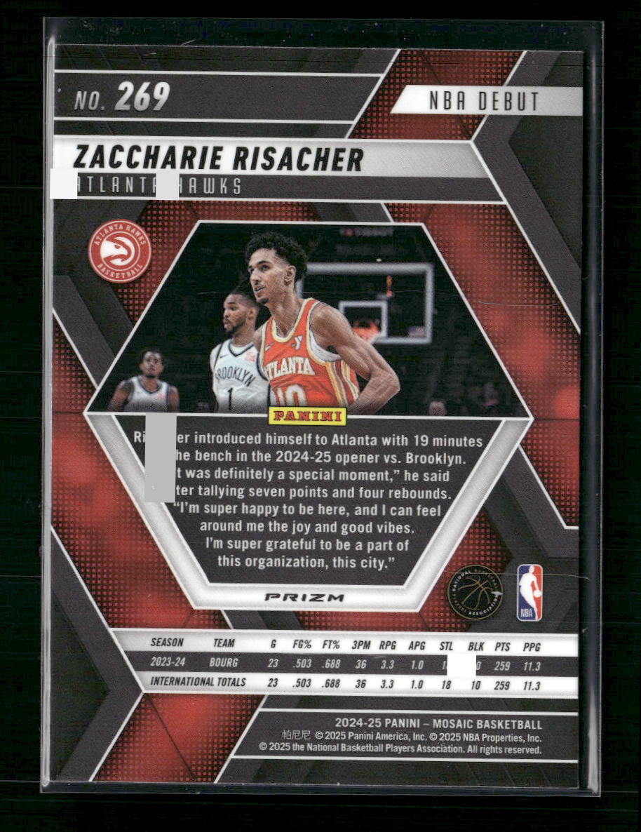 Zaccharie Risacher 2024-25 Panini Genesis Mosaic #269