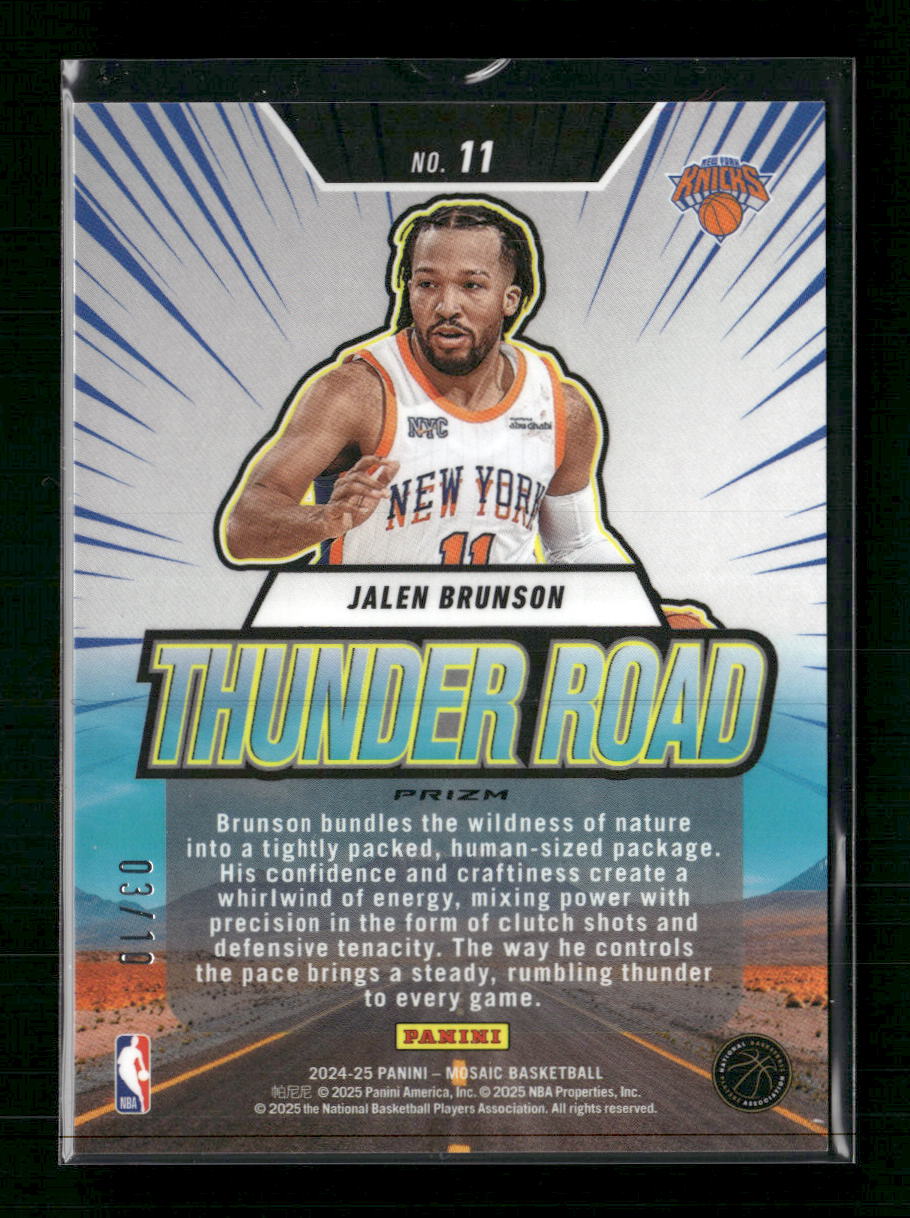 Jalen Brunson 2024-25 Panini Mosaic #11 Thunder Road Mosaic