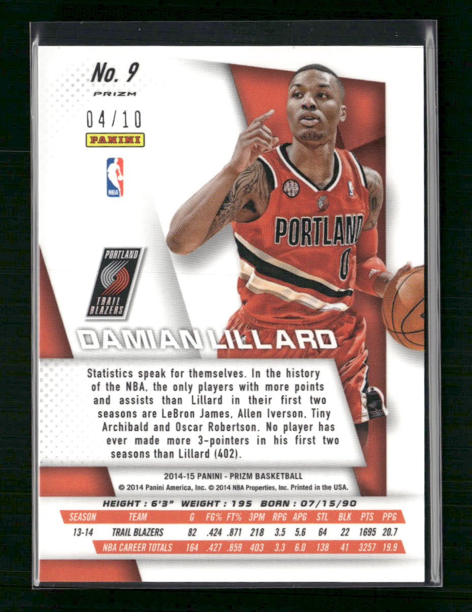 Damian Lillard 2014-15 Panini Prizm #9