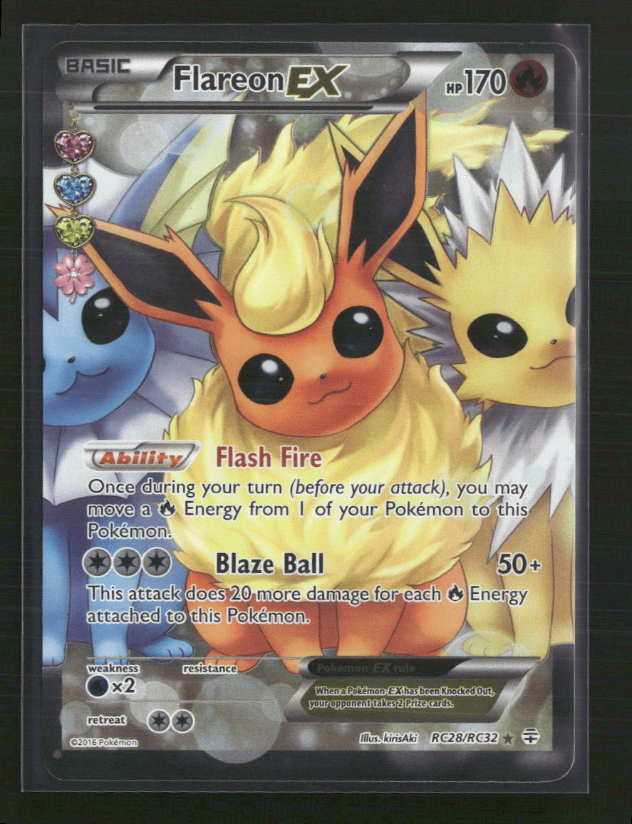 Flareon EX (Full Art) Generations: Radiant Collection #RC28/RC32