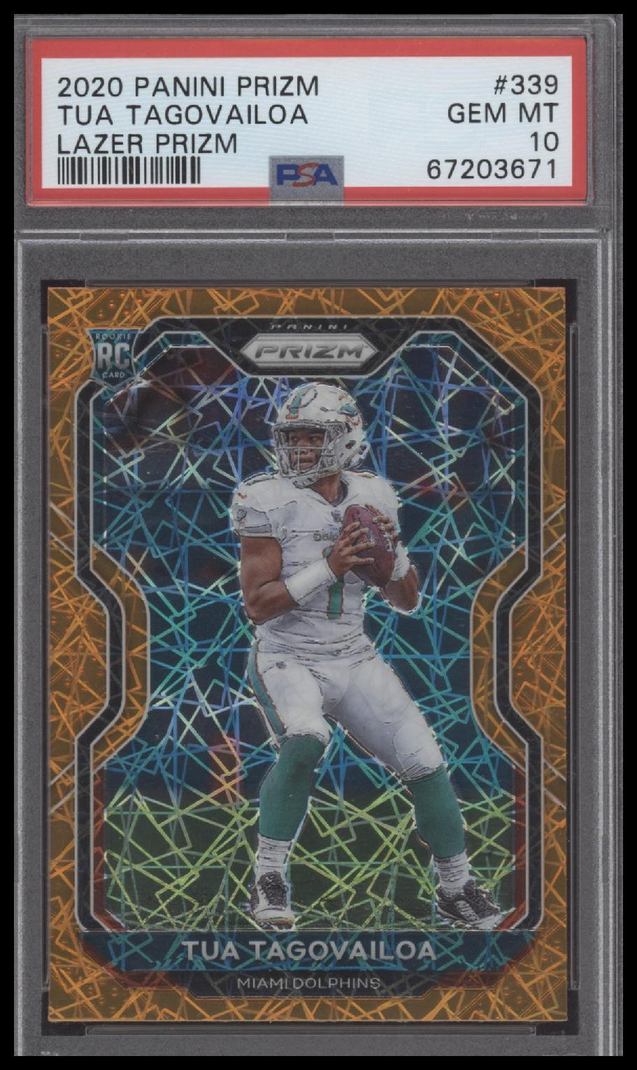 Tua Tagovailoa 2020 Panini Prizm #339 Lazer Prizm PSA 10