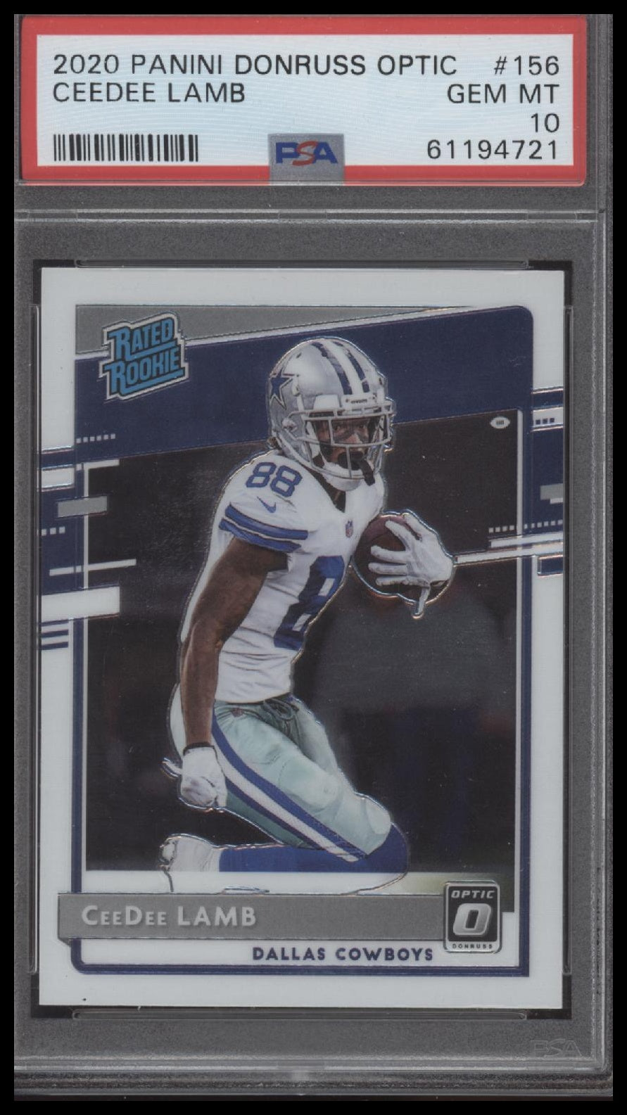 Ceedee Lamb 2020 Panini Donruss Optic #156 PSA 10