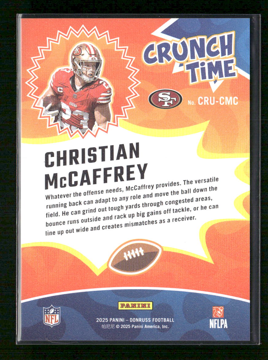 Donruss #CRU-CMC Christian McCaffrey Crunch Time Case Hit
