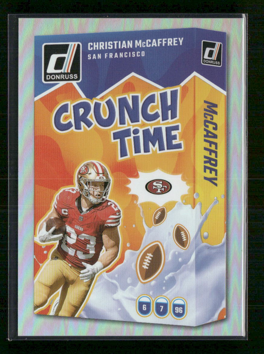 Donruss #CRU-CMC Christian McCaffrey Crunch Time Case Hit
