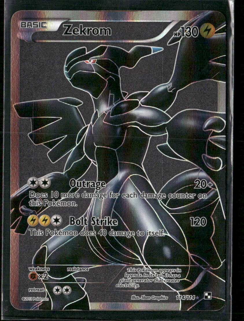 Black and White Zekrom (114 Full Art) #114/114