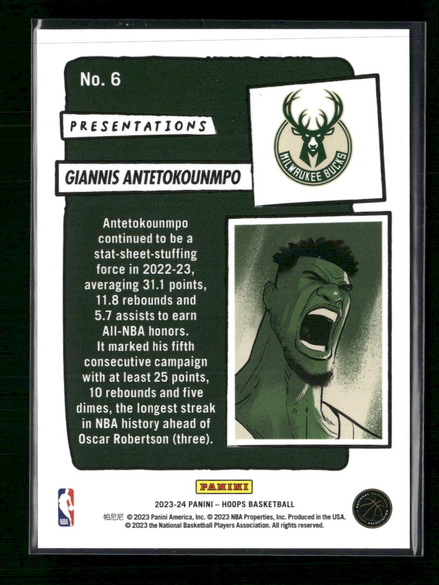 2023-24 Hoops Presentations Giannis Antetokounmpo #6