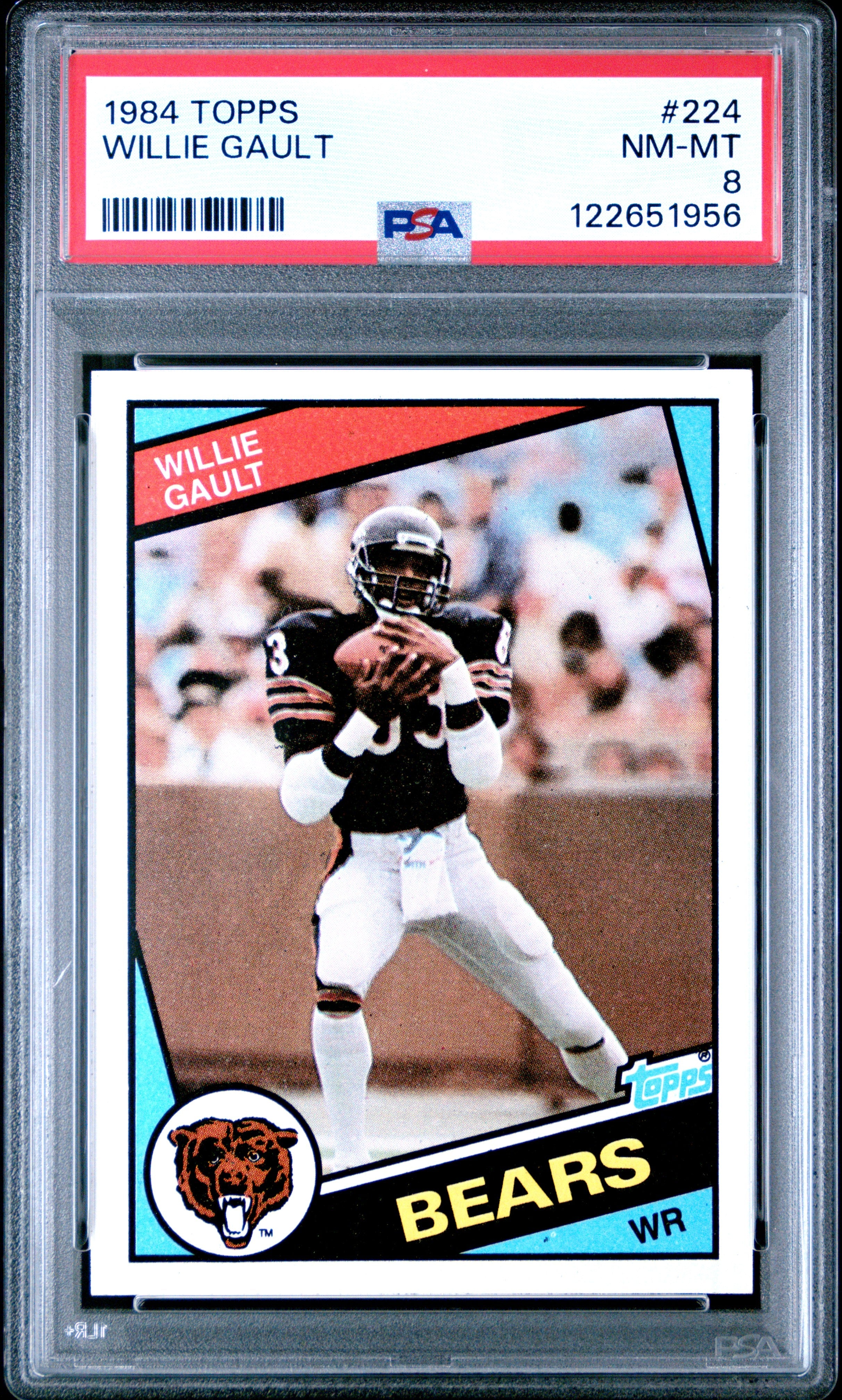 Graded 1984 Topps Willie Gault #224 Rookie RC Football Card PSA 8 Near Mint