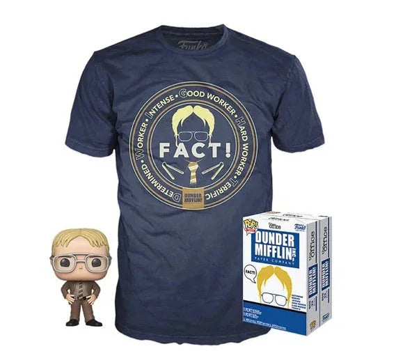 Dwight Schrute (Blonde) Pop! and Dwight Schrute Tee (M, Sealed) 871 - Target Exclusive