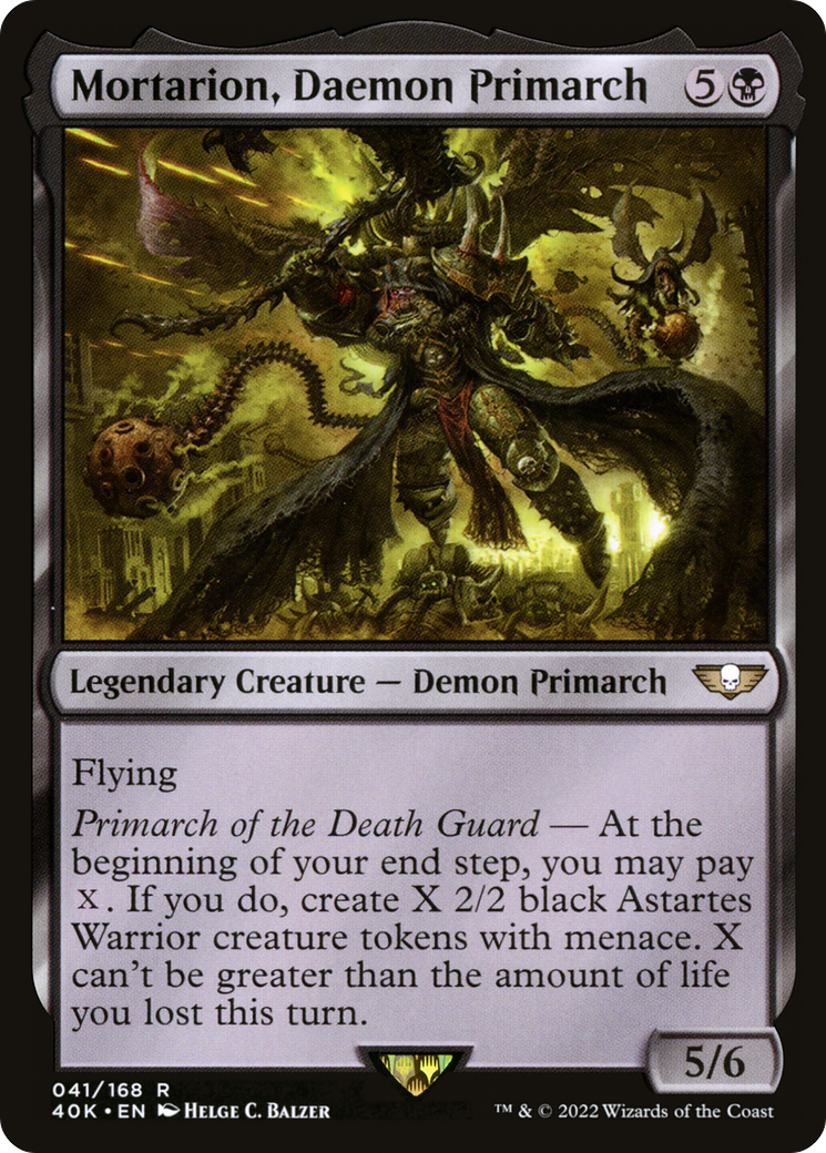 Mortarion, Daemon Primarch (40K-041) - Warhammer 40,000 Commander