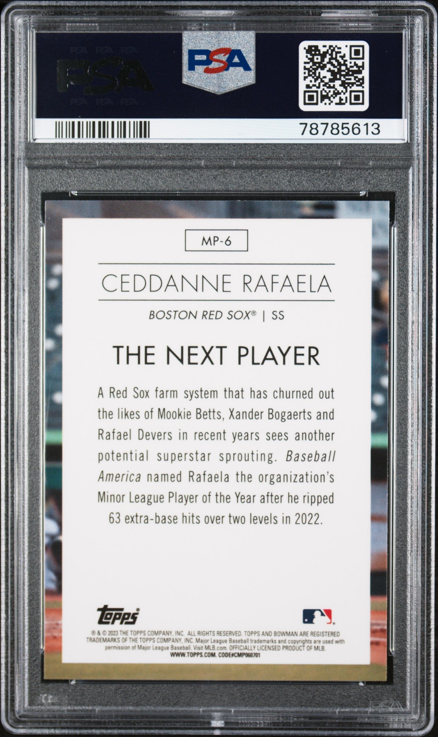 Graded 2023 Topps Bowman Ceddanne Rafaela #MP6 Modern Prospects Rookie RC Baseball Card PSA 10 Gem Mint