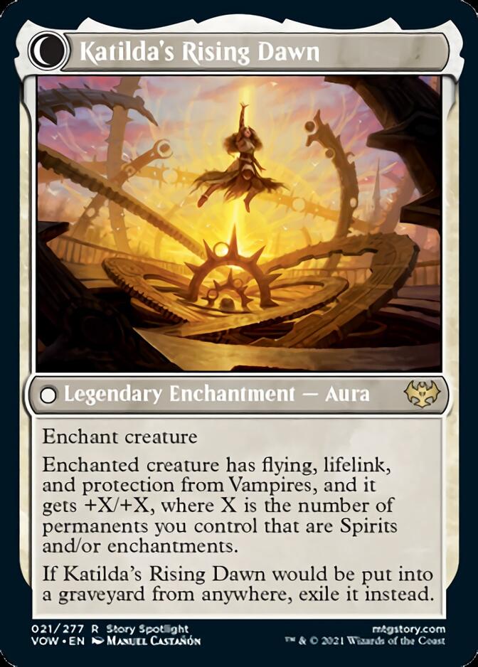 Katilda, Dawnhart Martyr // Katilda's Rising Dawn (VOW-021) - Innistrad: Crimson Vow: (Double Faced Transform) Foil