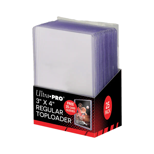 3" x 4" Clear Regular Toploaders and Soft Sleeves Bundle (25ct) for Standard Size Cards
