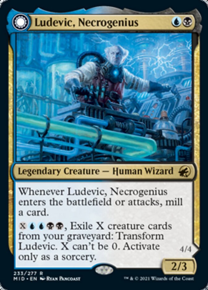 Ludevic, Necrogenius // Olag, Ludevic's Hubris (MID-233) - Innistrad: Midnight Hunt: (Double Faced Transform) Foil