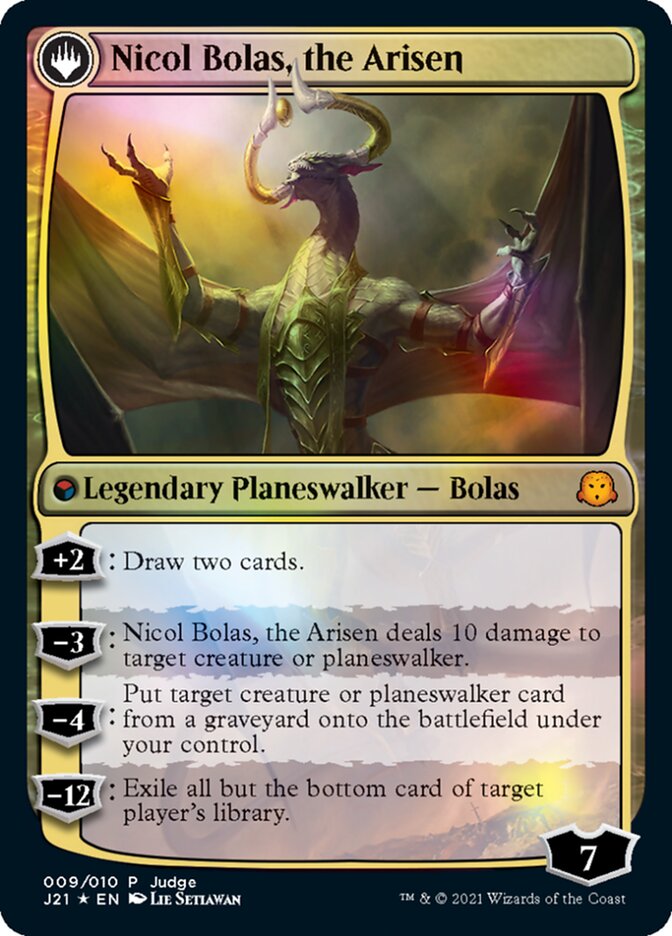 Nicol Bolas, the Ravager // Nicol Bolas, the Arisen (JDG-009) - Judge Gift Cards 2021: (originpwdfc) Foil