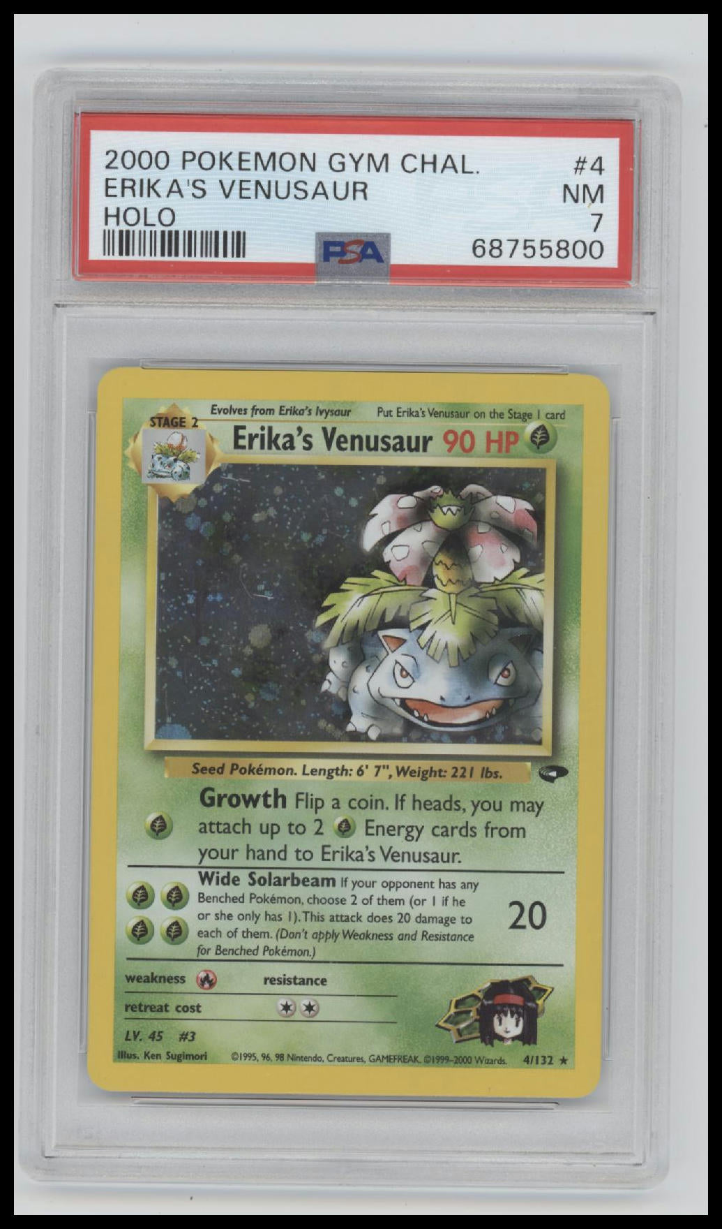 2000 Pokemon Gym Challenge Holo Erika'S Venusaur 7 PSA #4