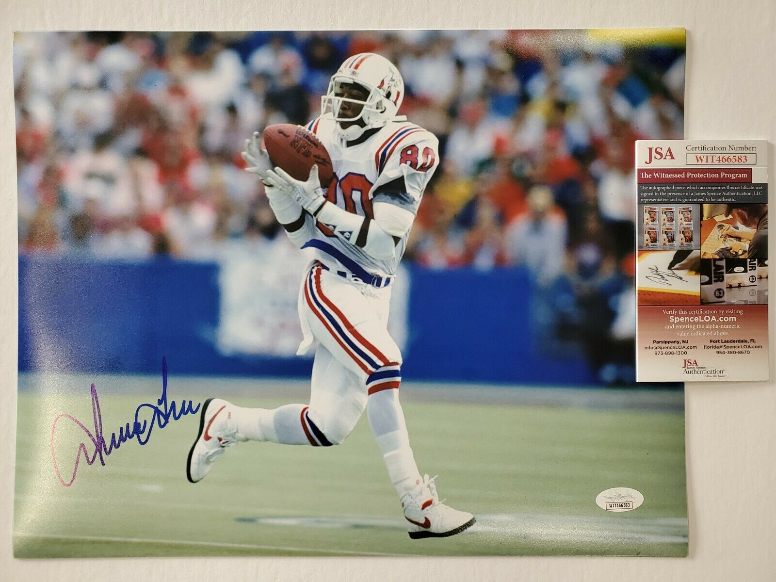 New England Patriots Irving Fryar Autographed Signed 11X14 Photo Jsa Coa