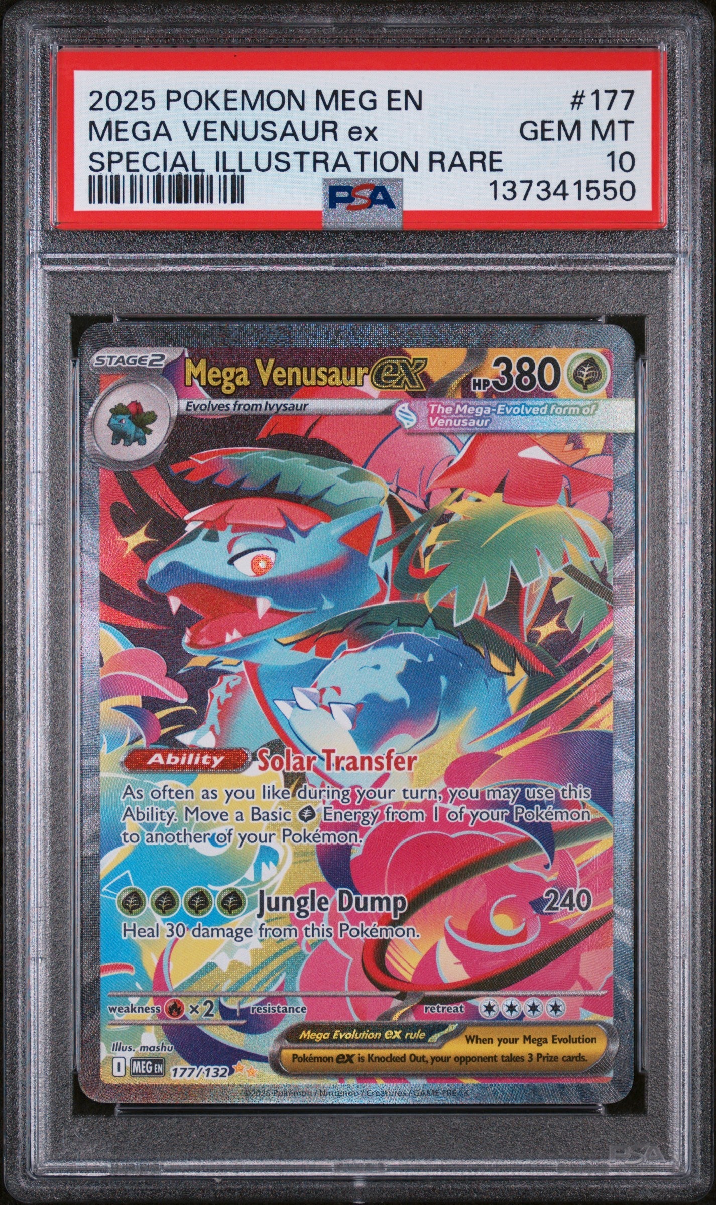 2025 Pokemon Mega Evolution SIR Mega Venusaur Ex 10 PSA #177