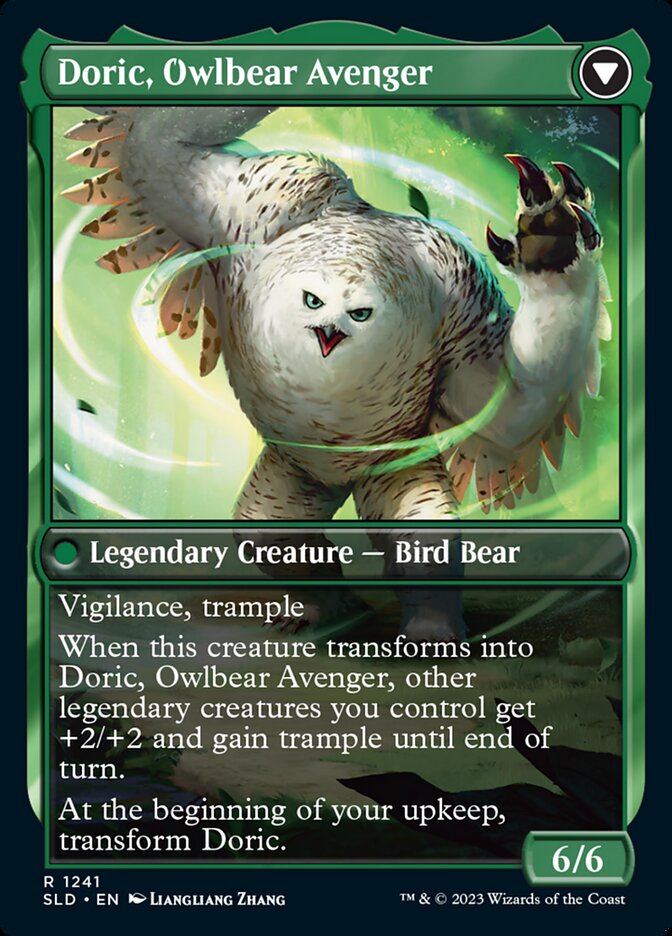 Casal, Lurkwood Pathfinder // Casal, Pathbreaker Owlbear (SLD-1241) - Secret Lair Drop Foil