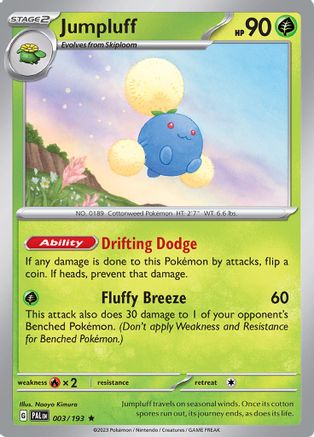 Jumpluff 003/193 - SV02 Paldea Evolved Holofoil
