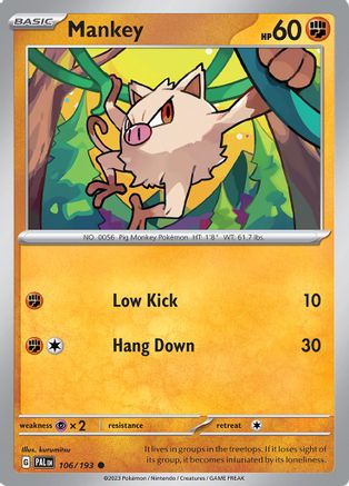 Mankey 106/193 - SV02 Paldea Evolved