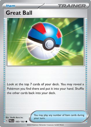 Great Ball 183/193 - SV02 Paldea Evolved