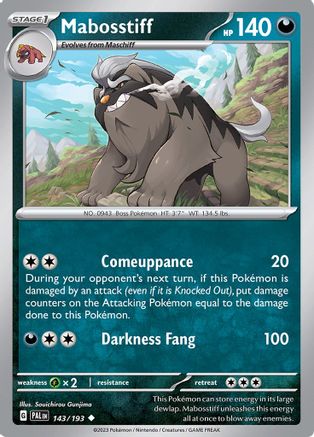 Mabosstiff 143/193 - SV02 Paldea Evolved
