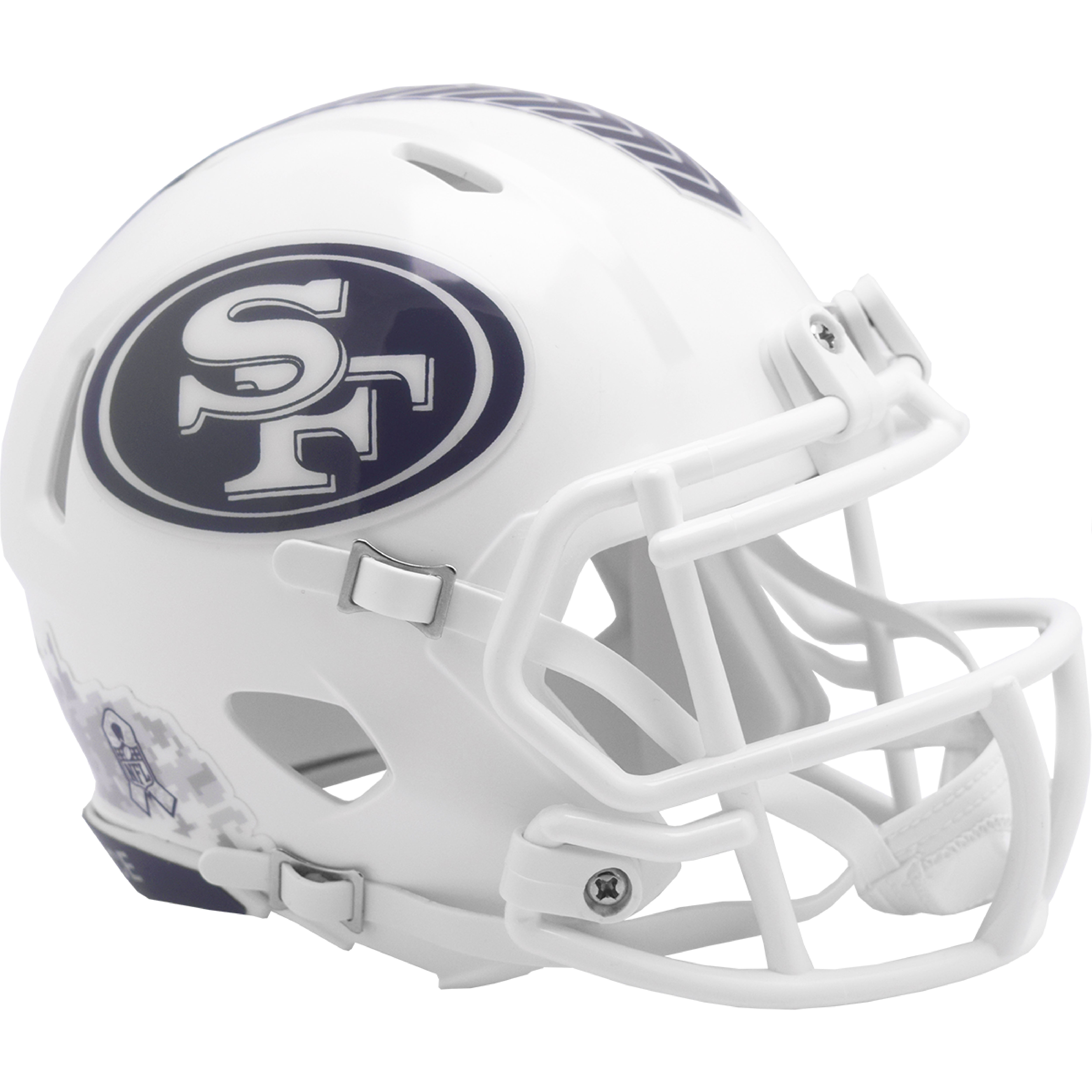San Francisco 49ers 2024 Salute to Service Riddell Speed Mini Football Helmet