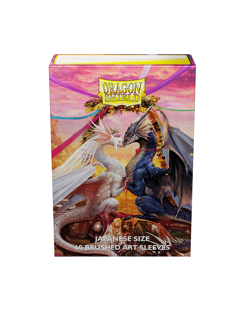 Dragon Shield: Japanese Size 60ct Brushed Art Sleeves - Valentine Dragons 2023