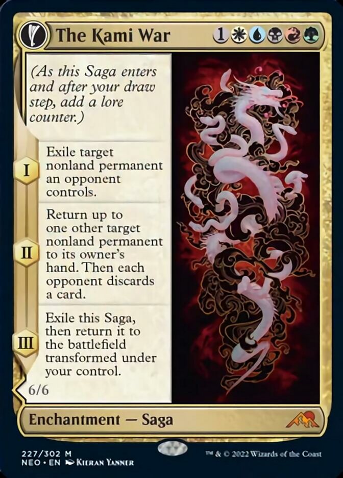 The Kami War // O-Kagachi Made Manifest (NEO-227) - Kamigawa: Neon Dynasty: (fandfc, enchantment) Foil