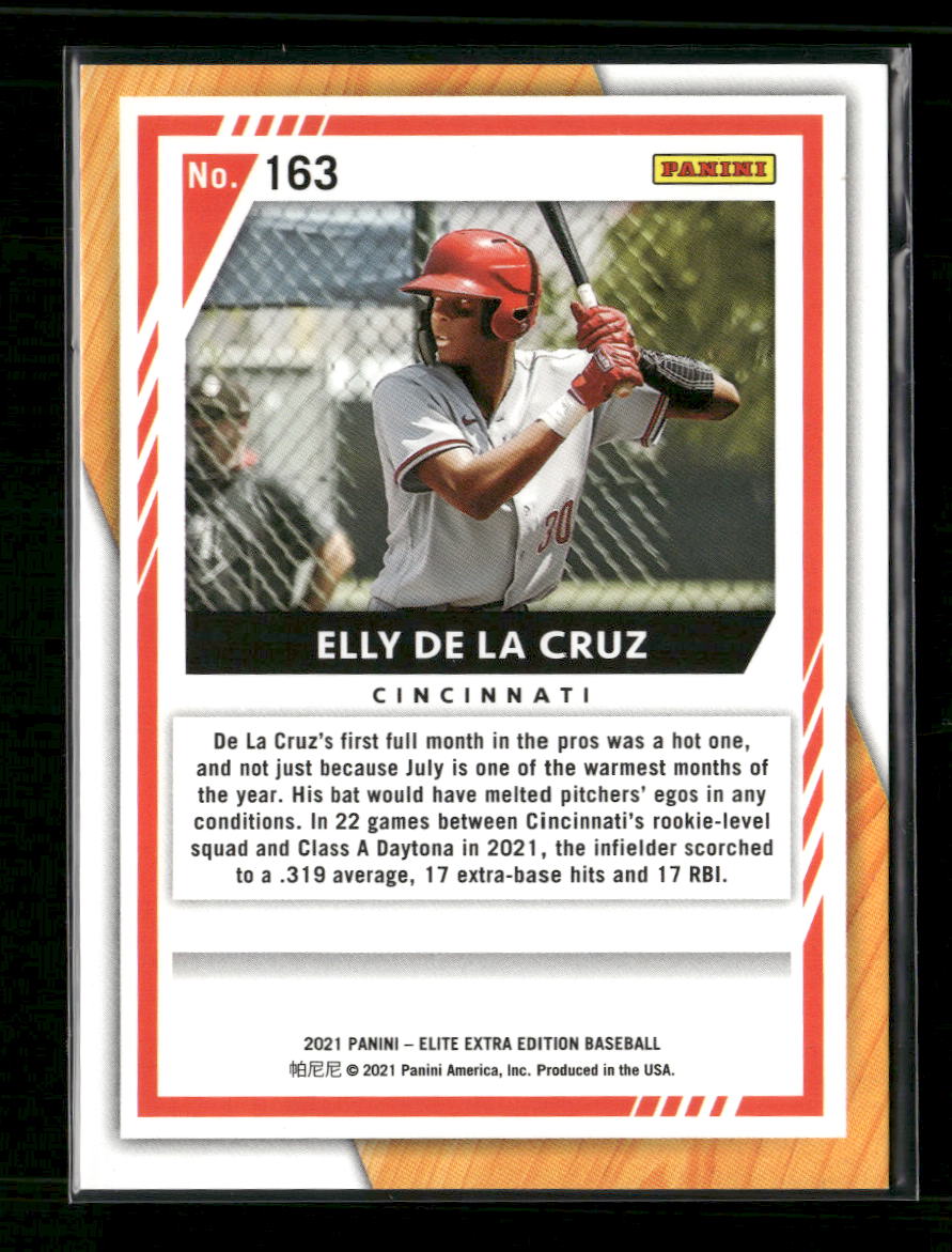 2021 Panini Elite Extra Edition Elly De La Cruz #/999 #163
