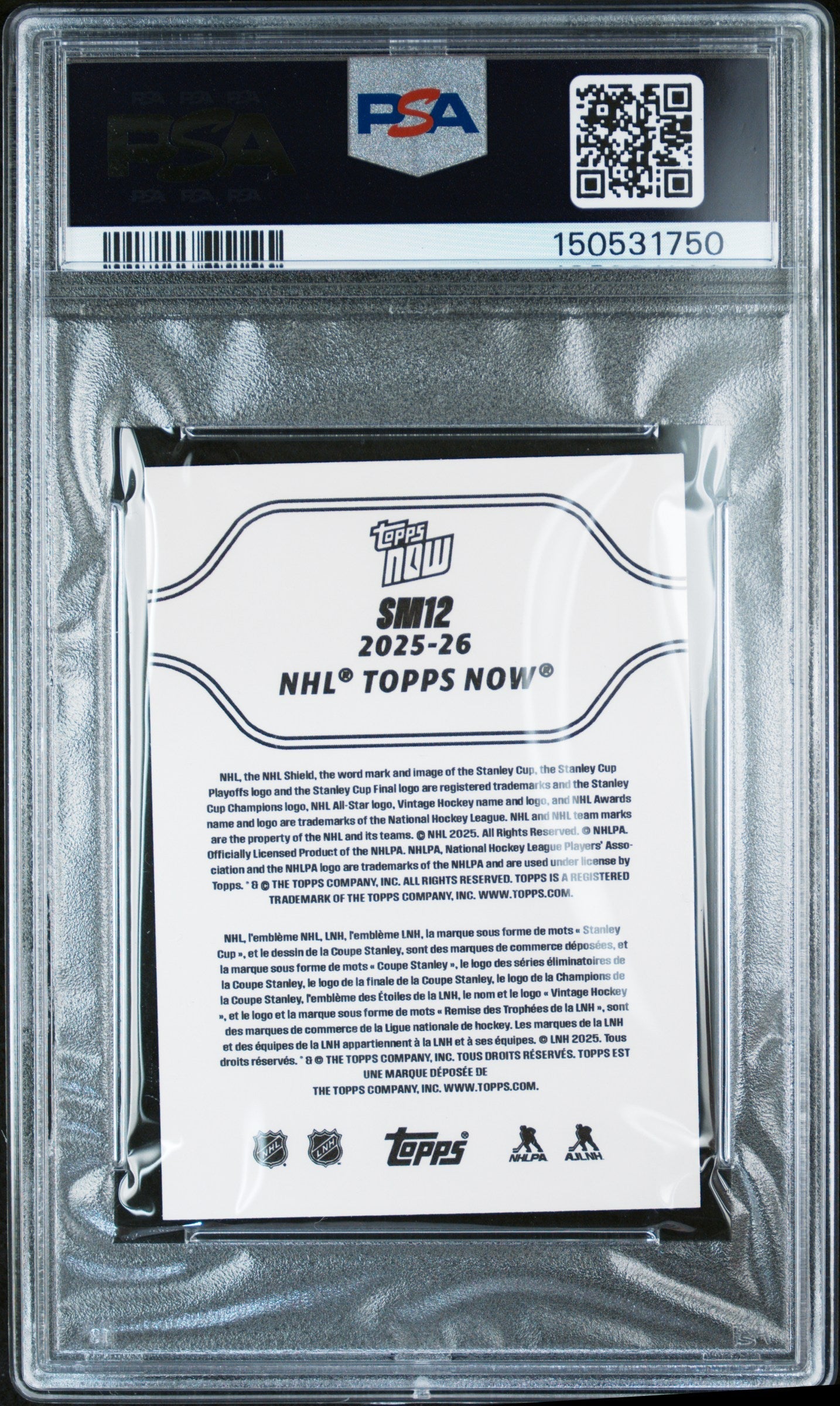 Graded 2025 Topps Now Matthew Schaefer #SM12 Signature Moments Rookie RC Hockey Card PSA 9 Mint