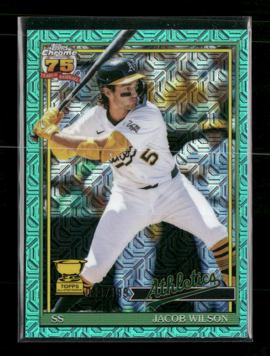 2026 Topps Baseball 35th Ann. Chrome Aqua Refractors Jacob Wilson #/199 #91C-35