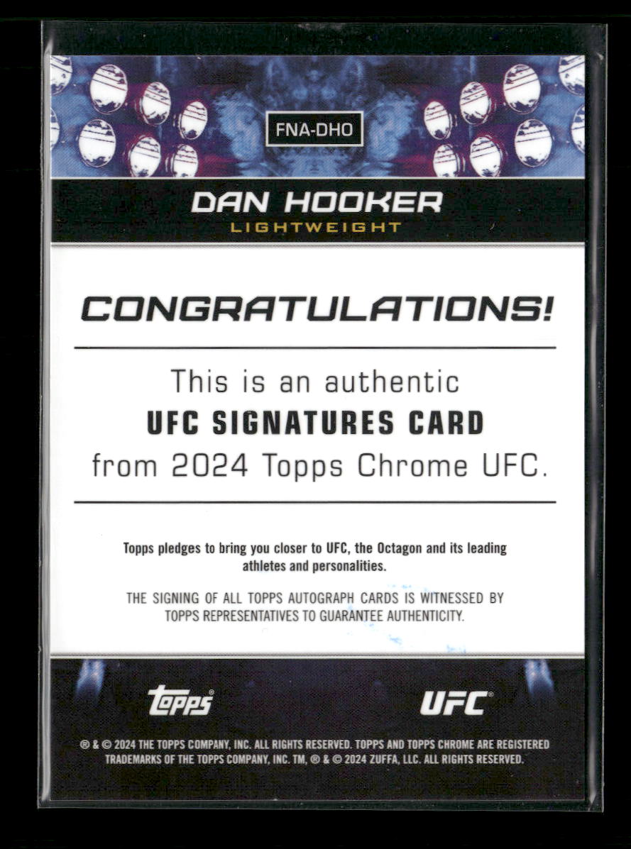 2024 Topps Chrome UFC UFC Signatures Dan Hooker Auto #FNA-DHO